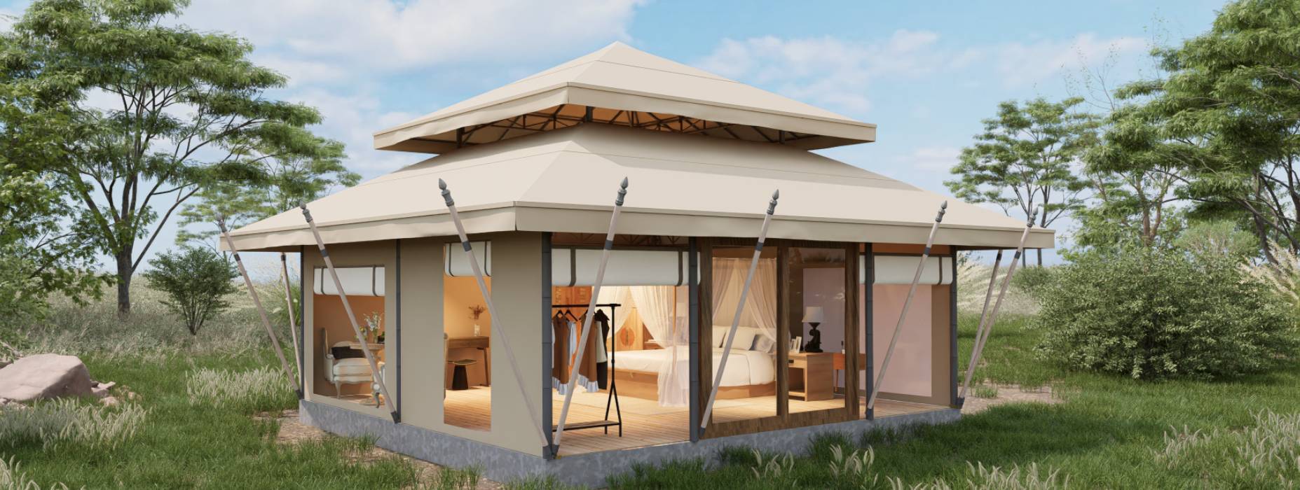 芦山县户外野奢帐篷